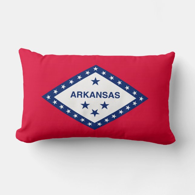 Arkansas Statlig flagga Design Lumbarkudde (Framsida)