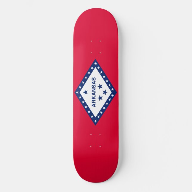 Arkansas Statlig flagga Design Mini Skateboard Bräda 18,5 Cm (Framsida)