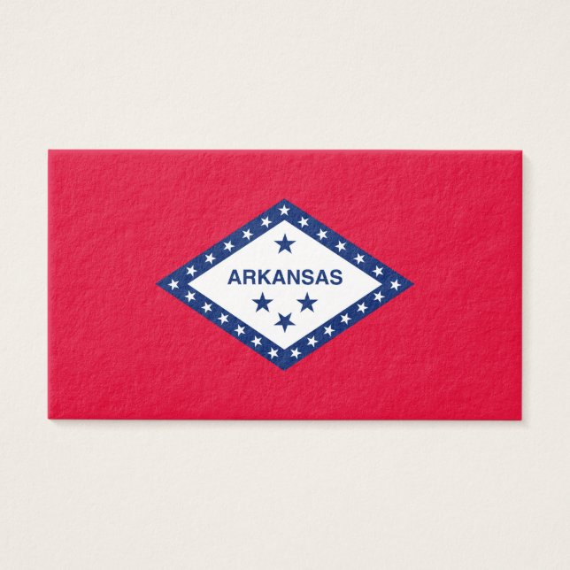 Arkansas Statlig flagga Design Visitkort (Framsidan)