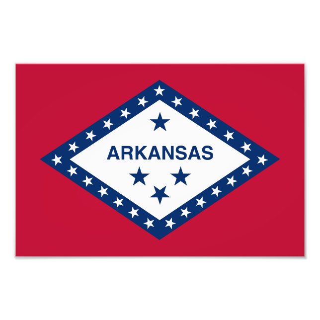 Arkansas Statlig flagga Fototryck (Framsidan)