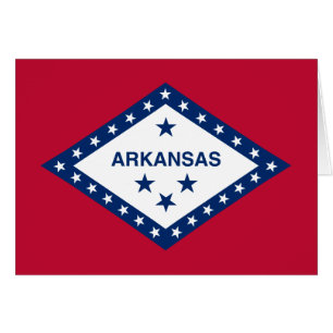 Arkansas Statlig flagga Hälsningskort