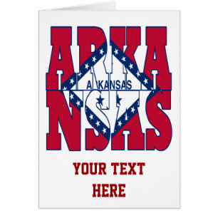 Arkansas statlig flagga hälsningskort