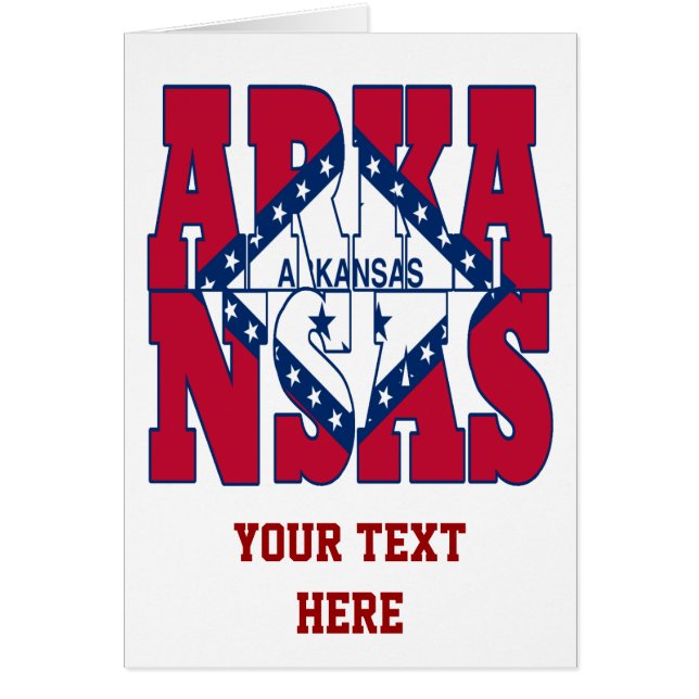 Arkansas statlig flagga hälsningskort (Framsidan)