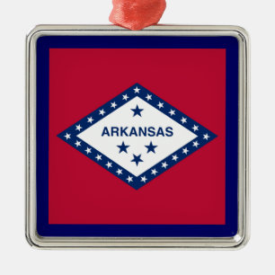 Arkansas Statlig flagga Julgransprydnad Metall