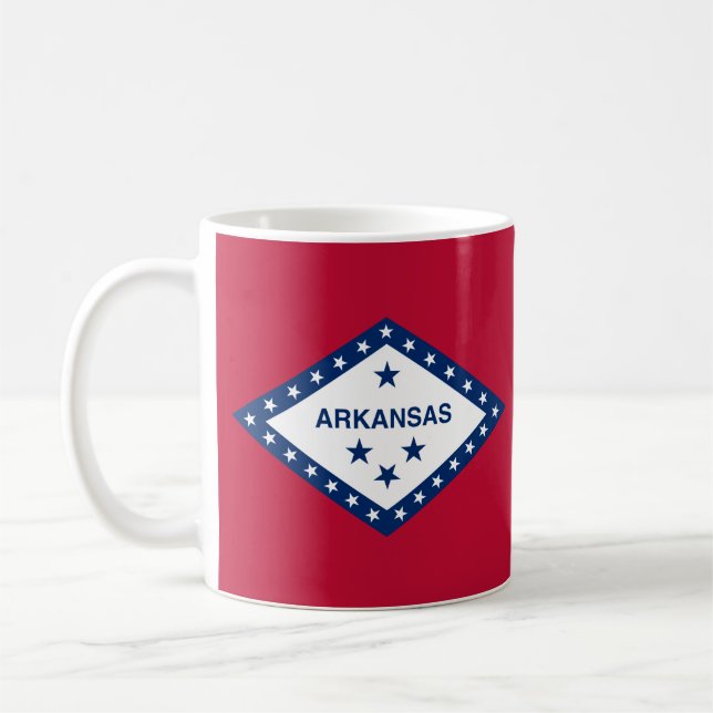 Arkansas Statlig flagga Kaffemugg (Vänster)
