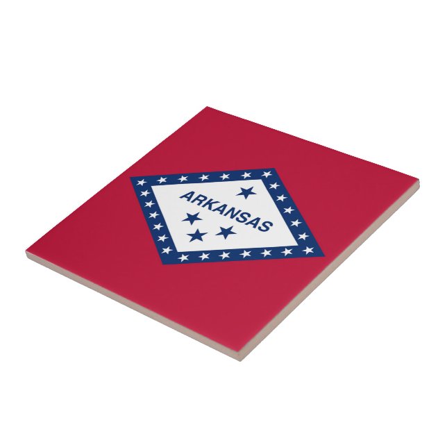 Arkansas statlig flagga kakelplatta (Sidan)