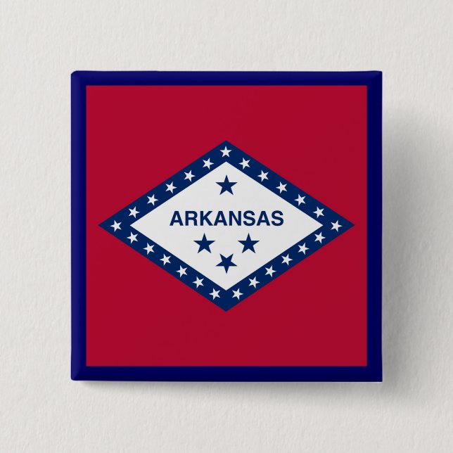 Arkansas Statlig flagga Knapp (Framsida)