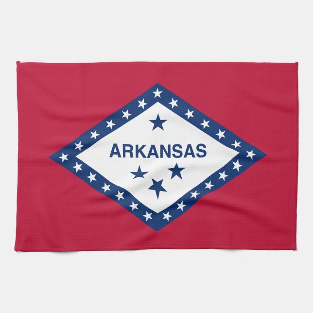 Arkansas Statlig flagga Kökshandduk (Horisontell)