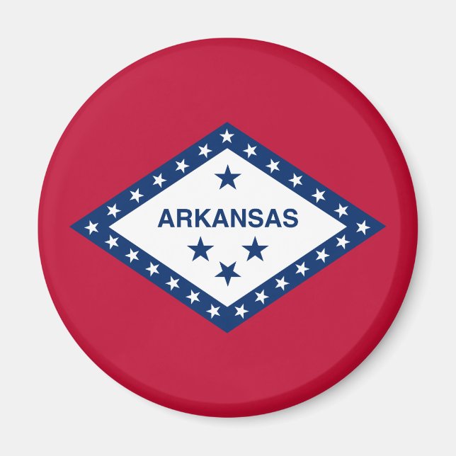 Arkansas Statlig flagga Magnet (Framsidan)