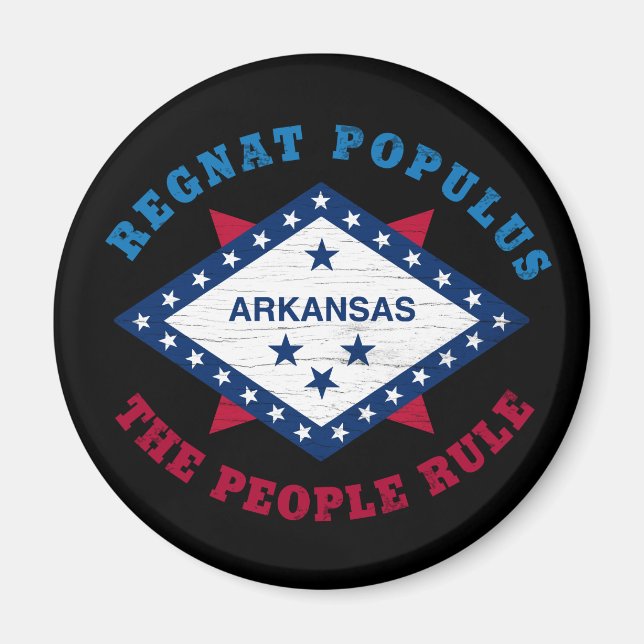 ARKANSAS STATLIG FLAGGA MAGNET (Framsidan)