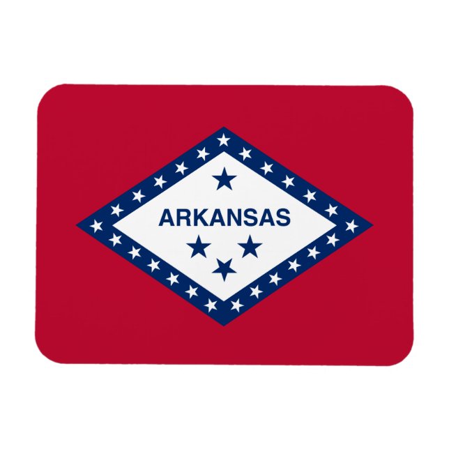 Arkansas Statlig flagga Magnet (Horisontell)