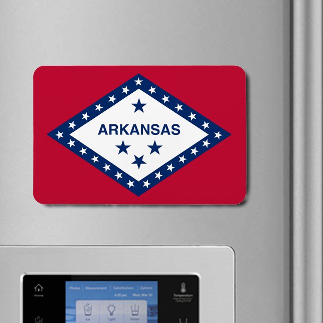 Arkansas Statlig flagga Magnet (Arkansas State Flag Flexible Magnet)