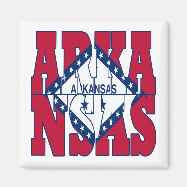 Arkansas statlig flagga magnet (Framsidan)