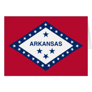 Arkansas Statlig flagga OBS Kort
