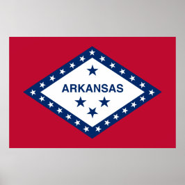 Arkansas Statlig flagga Poster