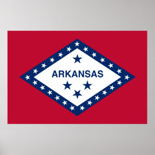 Arkansas Statlig flagga Poster