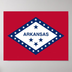 Arkansas Statlig flagga Poster