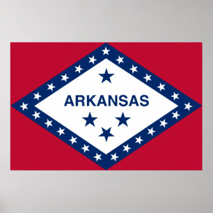 Arkansas Statlig flagga Poster