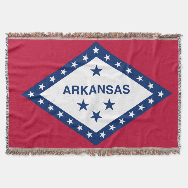 Arkansas Statlig flagga Print Patriotic Filt (Framsidan)