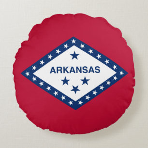 Arkansas Statlig flagga Rund Kudde