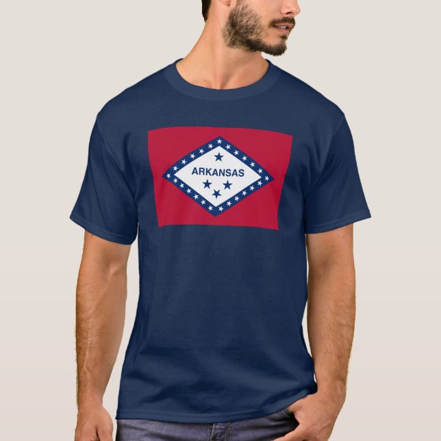 Arkansas Statlig flagga T Shirt (Framsida)