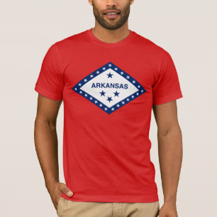 Arkansas statlig flagga t-shirt