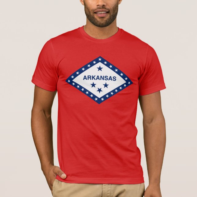 Arkansas statlig flagga t-shirt (Framsida)