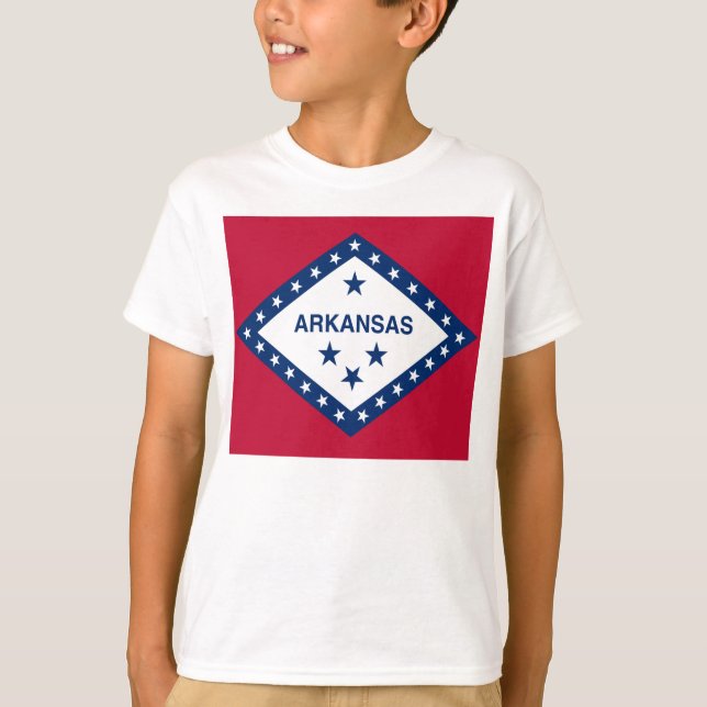Arkansas Statlig flagga Tee Shirt (Framsida)