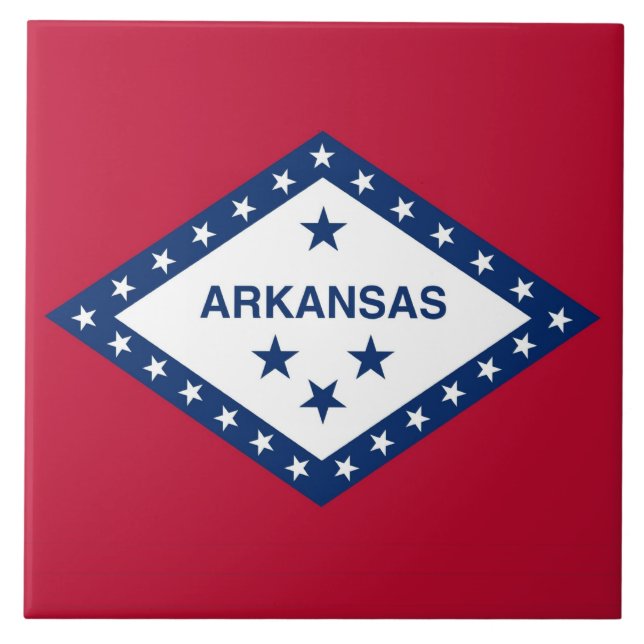 Arkansas Statlig flagga Tile Kakelplatta (Framsidan)