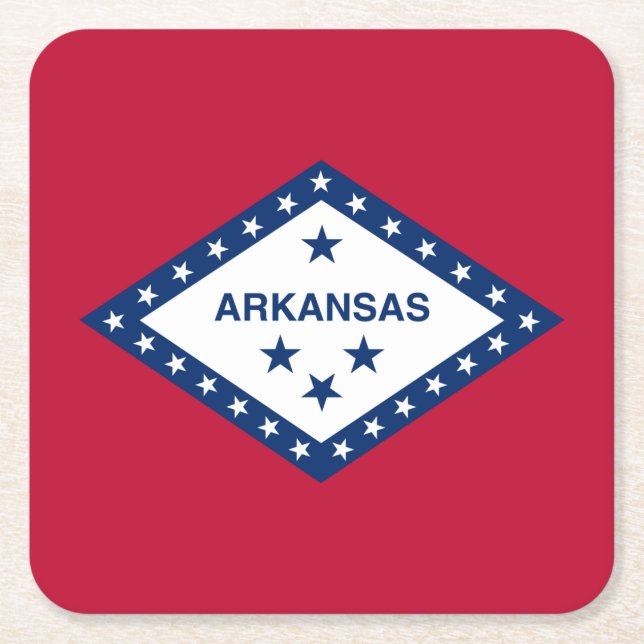 Arkansas Statlig flagga Underlägg Papper Kvadrat (Framsidan)