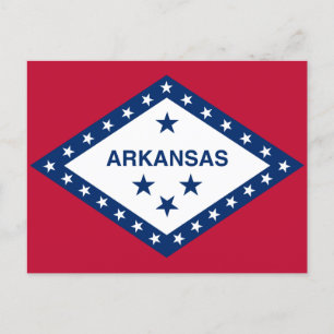 Arkansas Statlig flagga Vykort