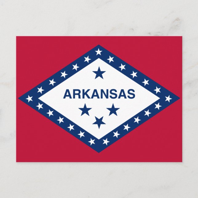 Arkansas Statlig flagga Vykort (Framsida)