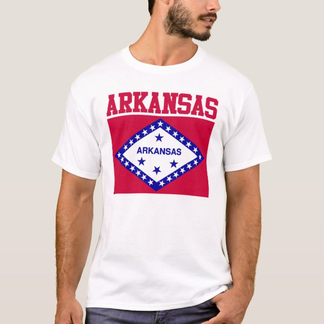 Arkansas statlig flaggaT-tröja T-shirt (Framsida)