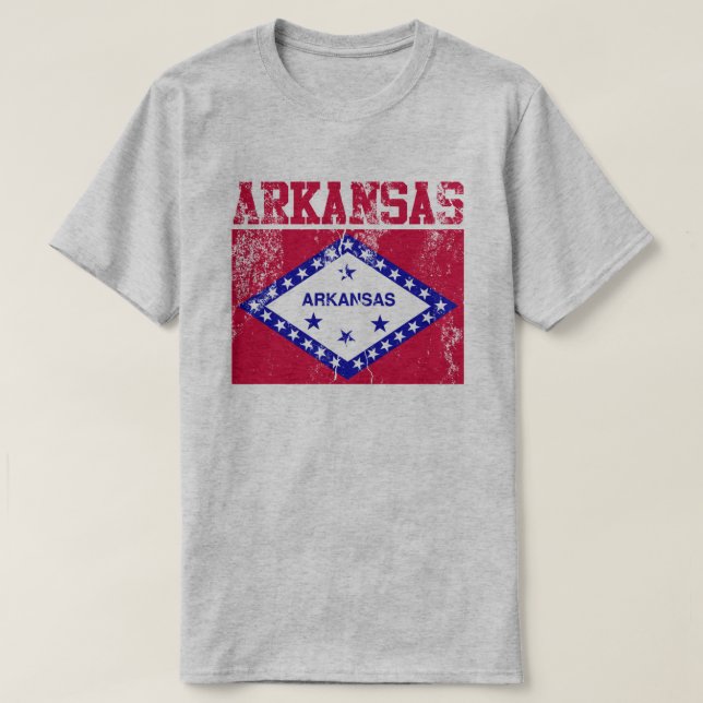 Arkansas statlig flaggaT-tröja Tee (Design framsida)
