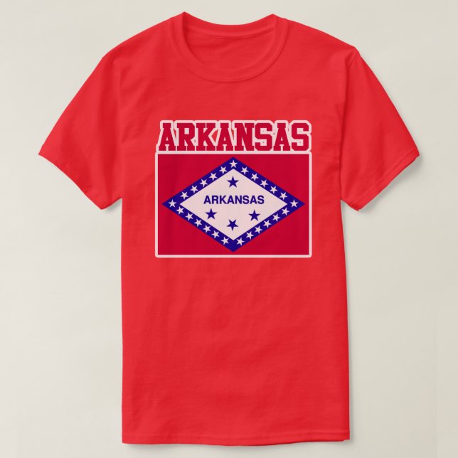 Arkansas statlig flaggaT-tröja Tröja (Design framsida)