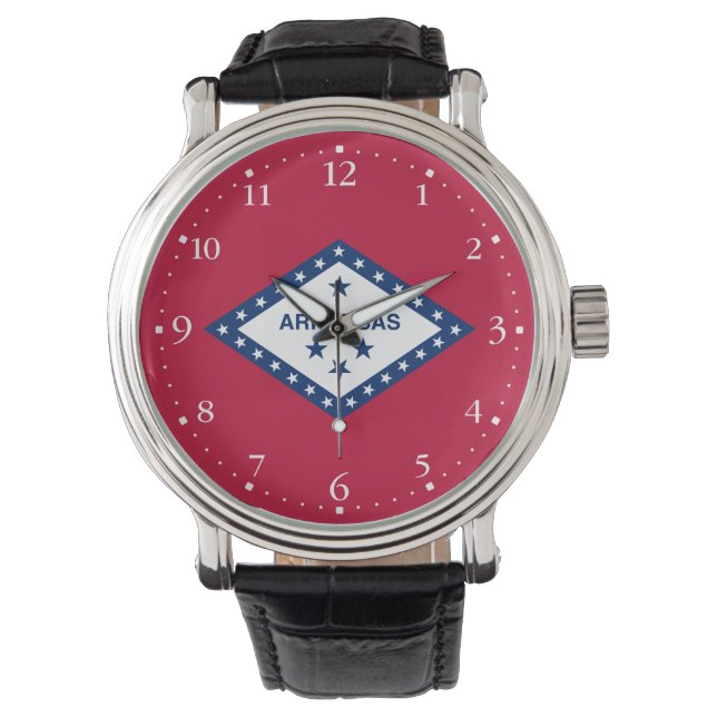 Arkansas statsflagga armbandsur (Framsida)