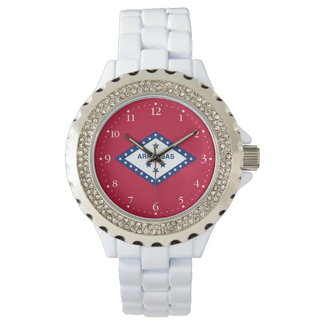 Arkansas statsflagga armbandsur (Framsida)