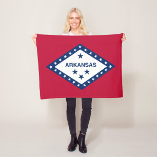 Arkansas statsflagga fleecefilt