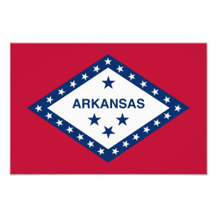 Arkansas statsflagga fototryck