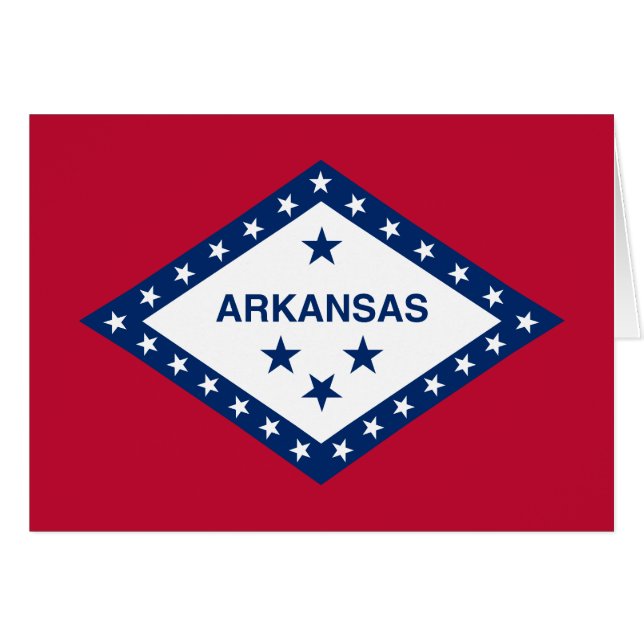 Arkansas statsflagga hälsningskort (Framsidan Horizontal)