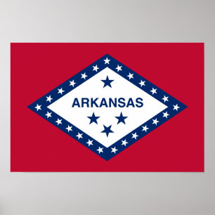 Arkansas statsflagga poster