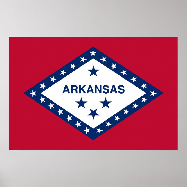 Arkansas statsflagga poster (Framsidan)