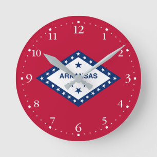 Arkansas statsflagga rund klocka