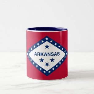 Arkansas statsflagga Två-Tonad mugg