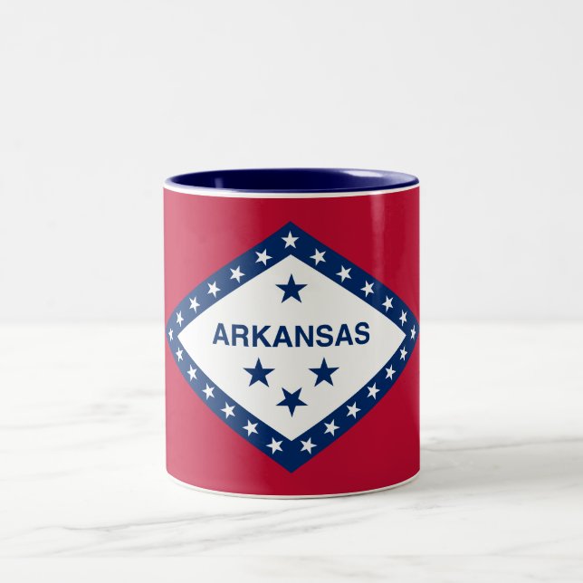 Arkansas statsflagga Två-Tonad mugg (Center)
