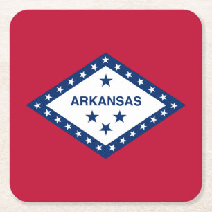 Arkansas statsflagga underlägg papper kvadrat