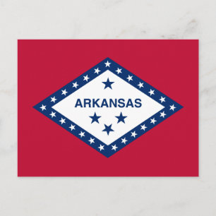 Arkansas statsflagga vykort