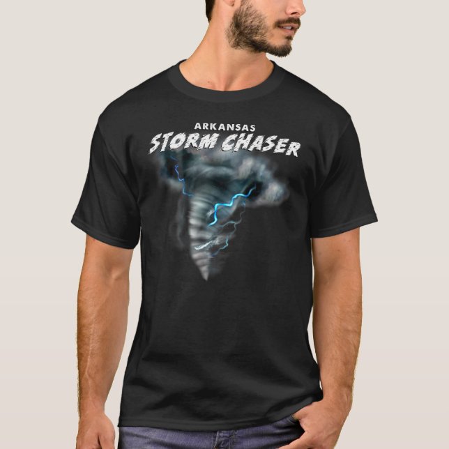 Arkansas Storm Chaser Severe Weather Tornado Chasi T Shirt (Framsida)