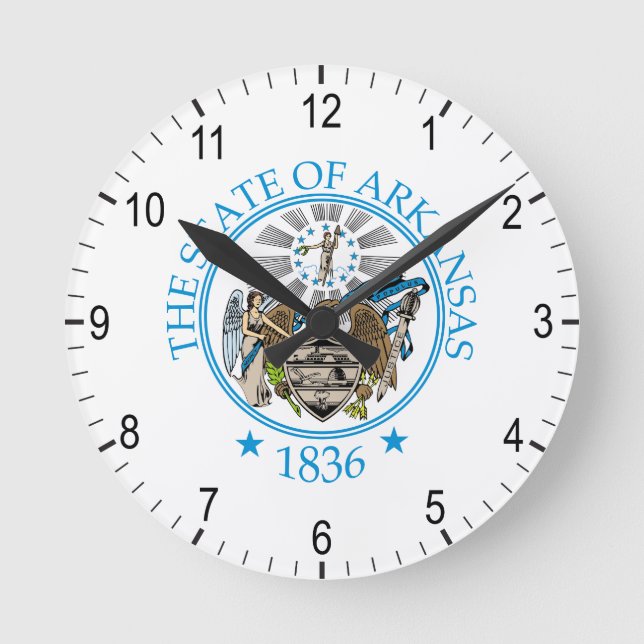 Arkansas-tecken Rund Klocka (Framsida)