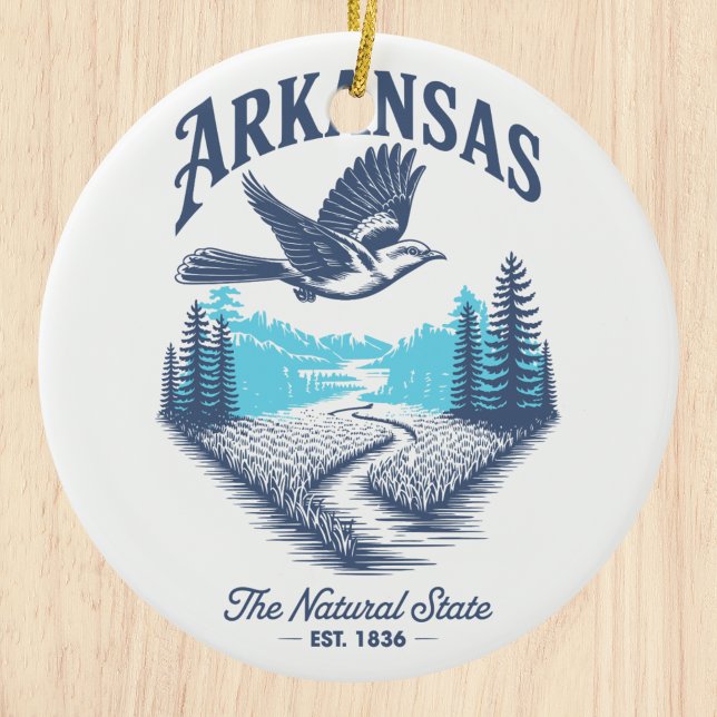 Arkansas The Natural State Julgransprydnad Keramik (Skapare uppladdad)